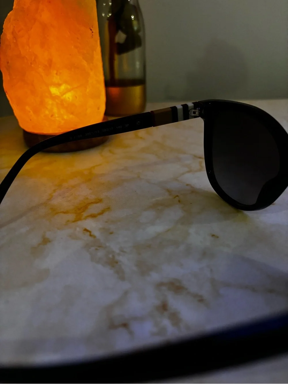 Burberry Women's Black Cat-Eye Sunglasses with Subtle Side Stripe